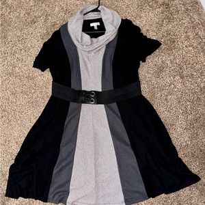 Dress Barn Size 24 Sweater Dress With Accent Belt